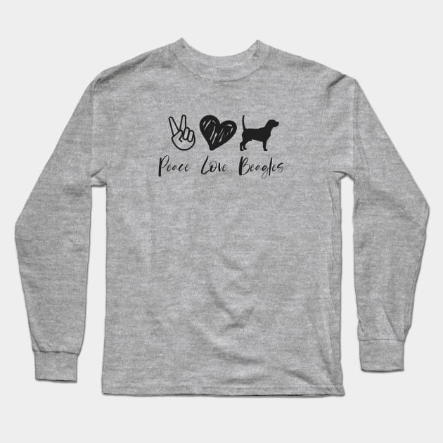 Peace Love Beagles Long Sleeve T-Shirt by nyah14